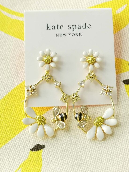 Kate Spade Jewelry - Kate Spade dazzling daisies hoops Earrings - Gold